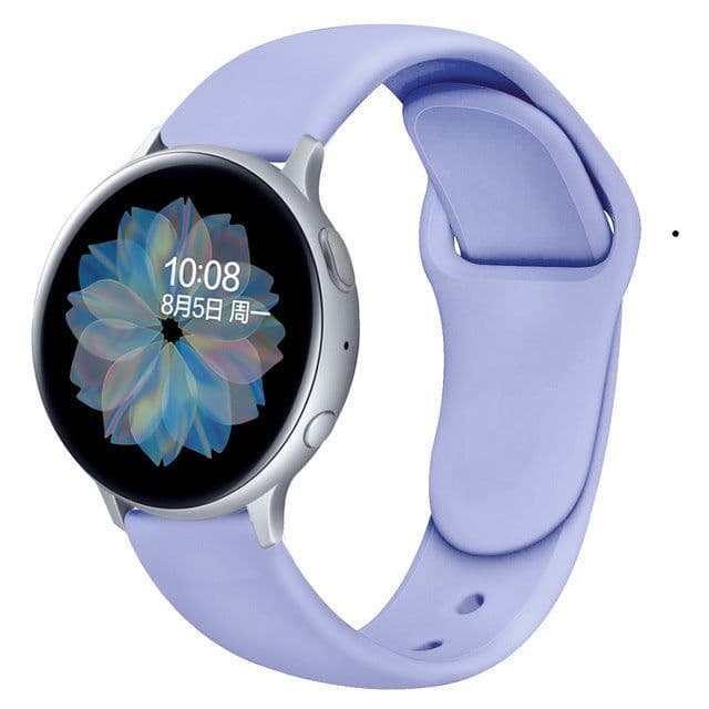 image-Suitable For Galaxy Active 2 Reverse Buckle Silicone Strap 20 22mm Sports Inner Buckle Strap