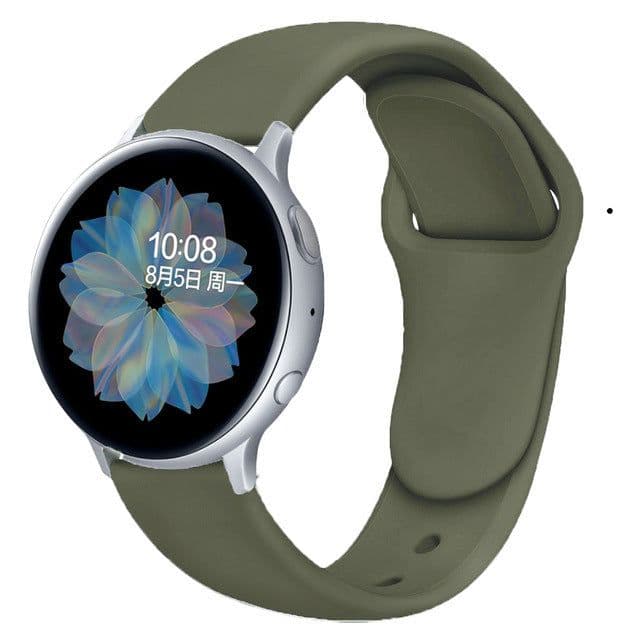 image-Suitable For Galaxy Active 2 Reverse Buckle Silicone Strap 20 22mm Sports Inner Buckle Strap