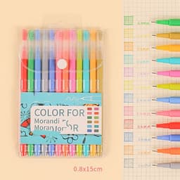 image-Set Of For Students To Take Notes With Korean Retro Colored Pens