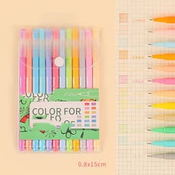 image-Set Of For Students To Take Notes With Korean Retro Colored Pens