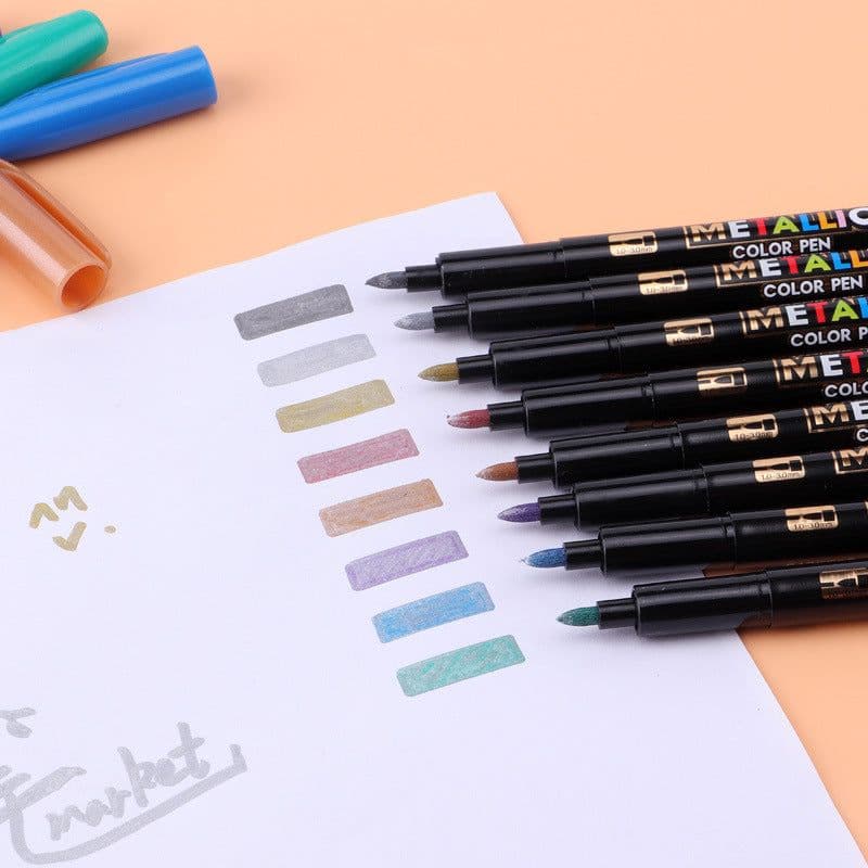image-Metallic Craft Pen Greeting Card Album