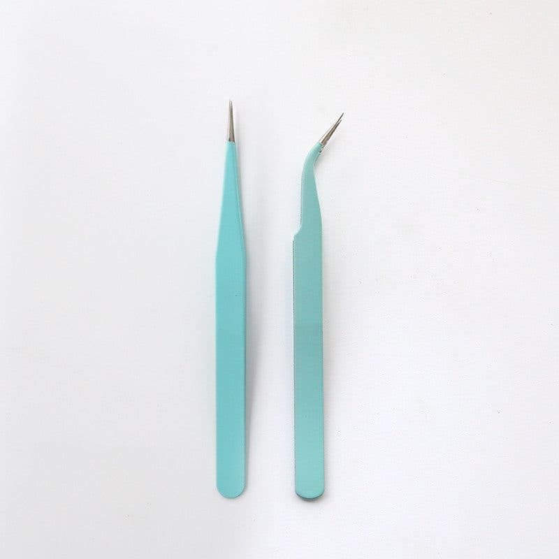 image-Stainless Steel Tweezers Macaron Colored Handbook And Paper Tape