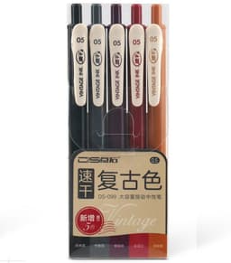 image-Retro Color Gel Pen Set Student Stationery
