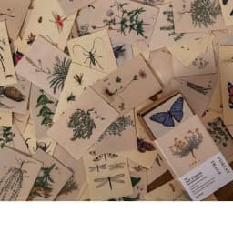 image-100 Pieces Of Retro Small Book Double-sided Notes Mini Card Account