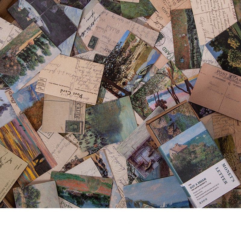 image-100 Pieces Of Retro Small Book Double-sided Notes Mini Card Account