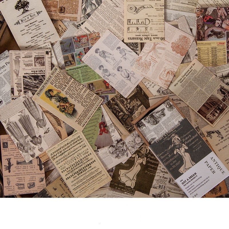 image-100 Pieces Of Retro Small Book Double-sided Notes Mini Card Account