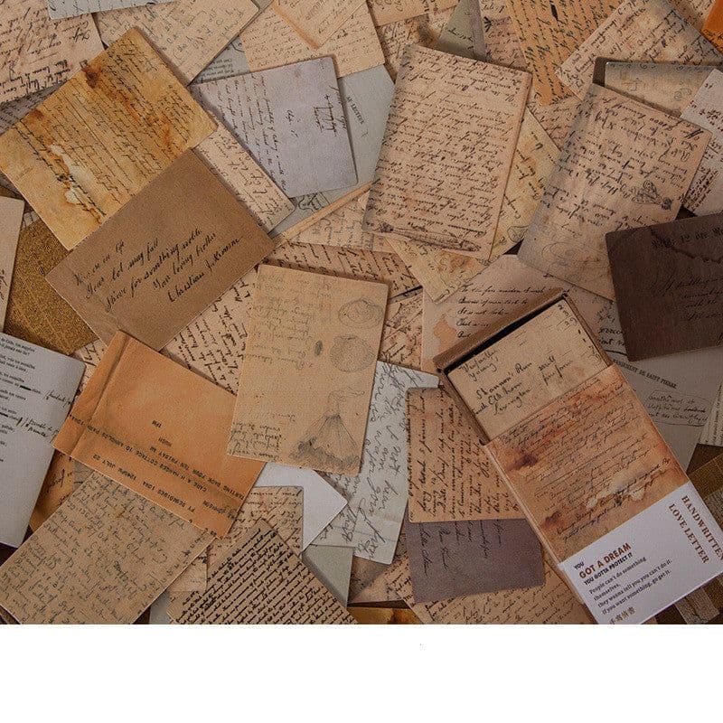 image-100 Pieces Of Retro Small Book Double-sided Notes Mini Card Account