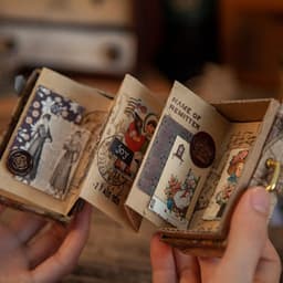 image-100 Pieces Of Retro Small Book Double-sided Notes Mini Card Account