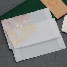 image-Sulfuric Acid Paper Invitation Card Bronzing Matte Varnish