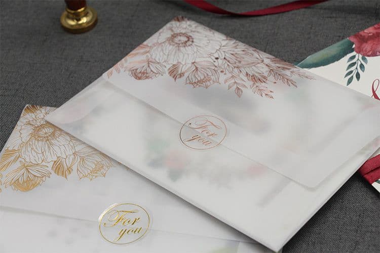 image-Sulfuric Acid Paper Invitation Card Bronzing Matte Varnish