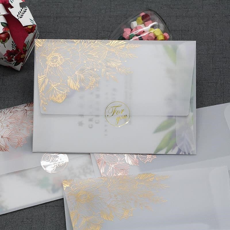 image-Sulfuric Acid Paper Invitation Card Bronzing Matte Varnish