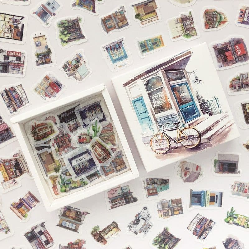 image-200 Pc Box Set Washi Paper Stickers Stationery Diary Decoration