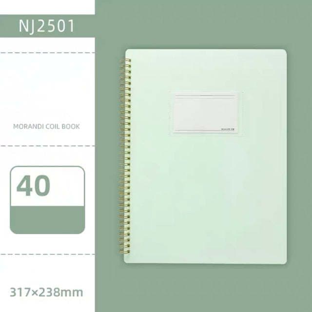 image-Morandi Color A4 File Book Coil Interstitial Information Folder Bag