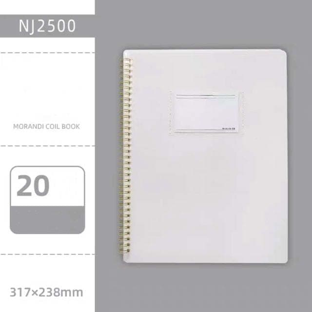 image-Morandi Color A4 File Book Coil Interstitial Information Folder Bag