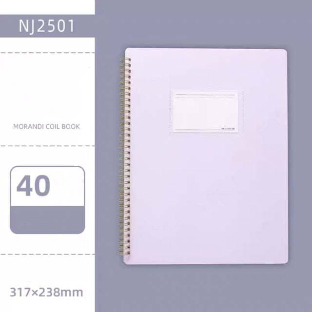 image-Morandi Color A4 File Book Coil Interstitial Information Folder Bag