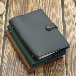 image-A5 Binder Handmade Cowhide Notebook