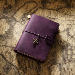 image-Travel Notebook Cowhide Leather Diary Vintage