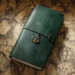 image-Travel Notebook Cowhide Leather Diary Vintage