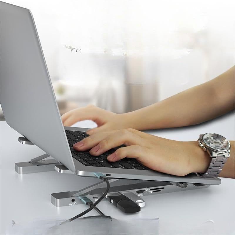 image-Collapsible Portable Bracket For Desktop Cooling Rack