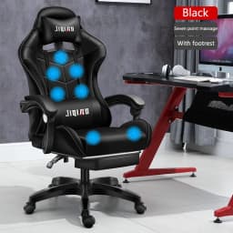 image-Men's Computer Home Comfort Ergonomic Dormitory Gaming Seat Swivel Chair