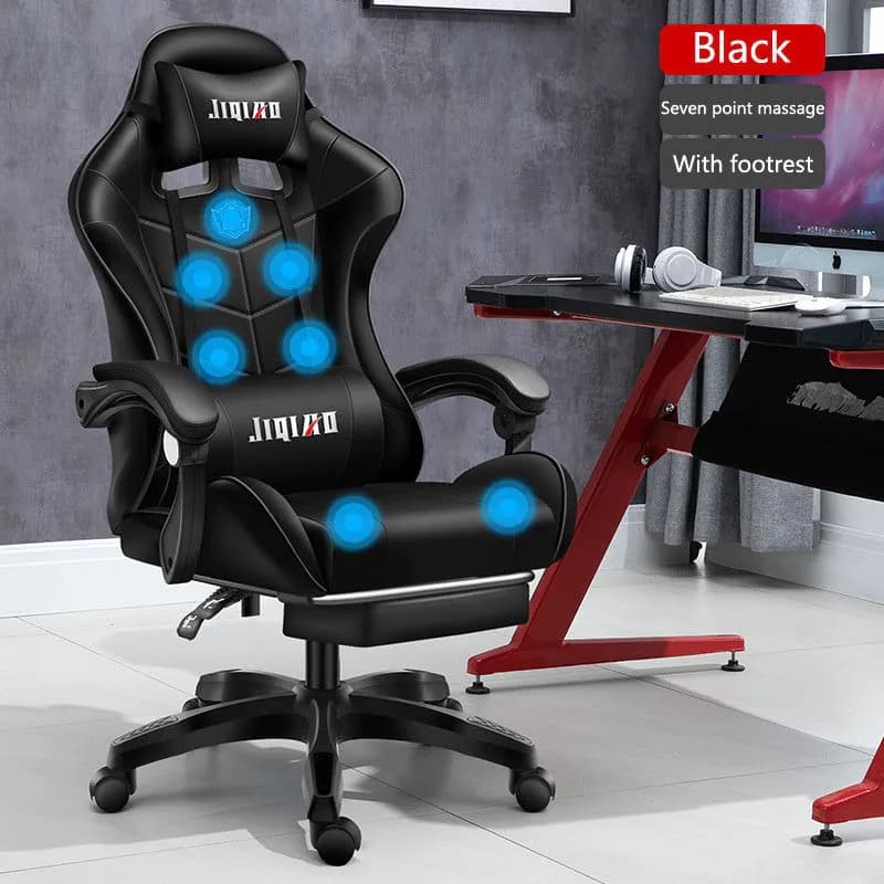 image-Men's Computer Home Comfort Ergonomic Dormitory Gaming Seat Swivel Chair