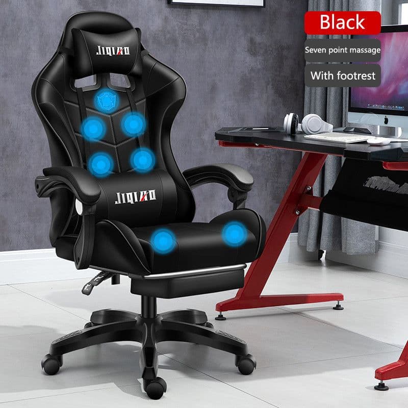 image-Men's Computer Home Comfort Ergonomic Dormitory Gaming Seat Swivel Chair