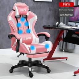image-Men's Computer Home Comfort Ergonomic Dormitory Gaming Seat Swivel Chair