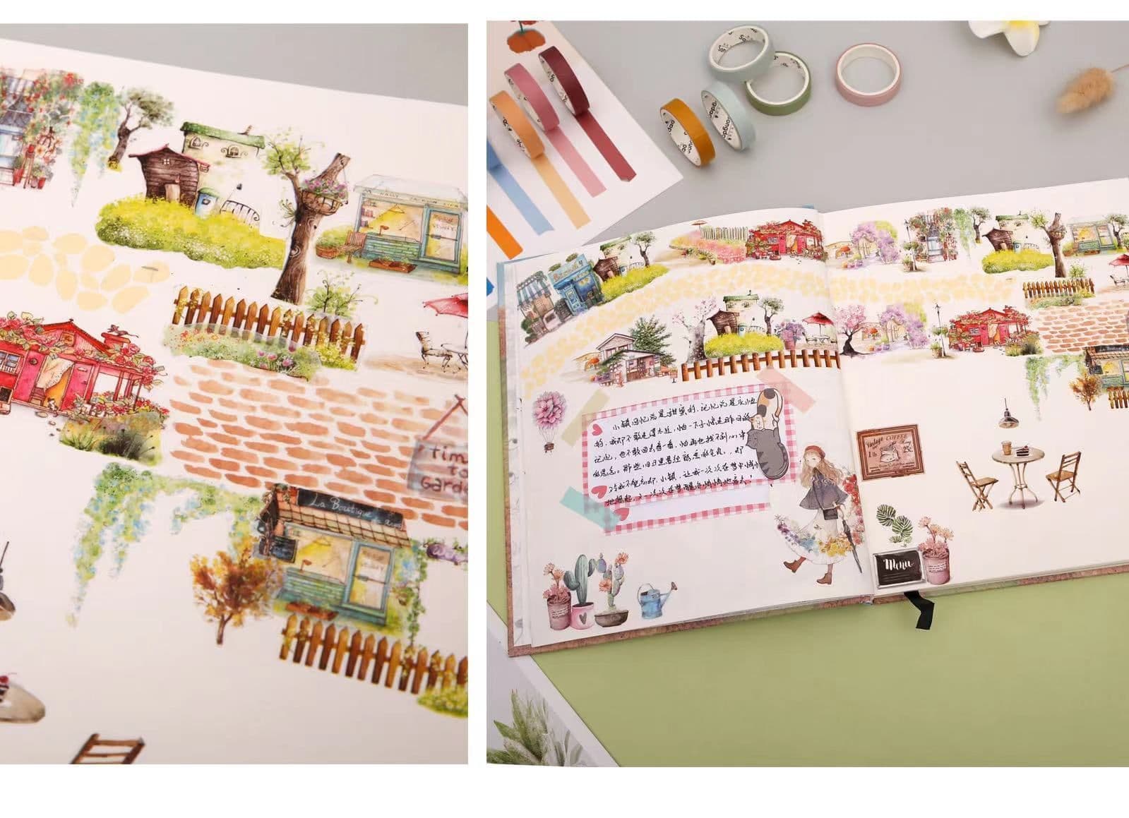 image-Solid Color Manual Ledger Tape Set 24 Solar Term Album Decorative Material Sticker Base And Paper
