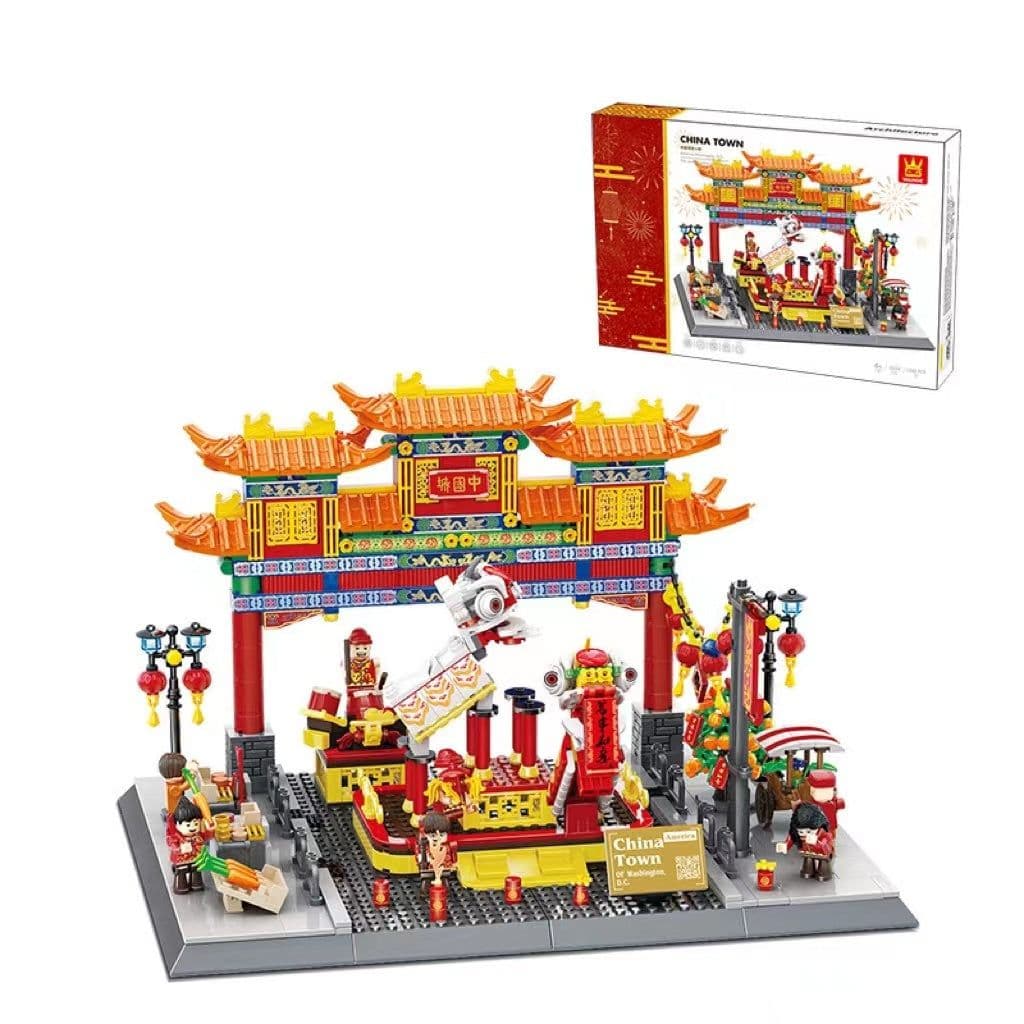 image-Wange Building Block Street View Children's Toys