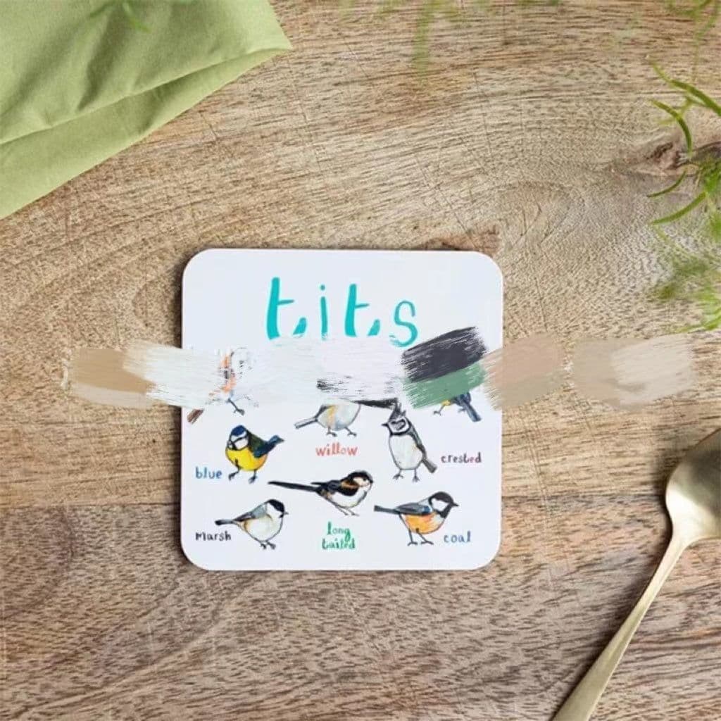 image-Bird Pun Coasters Fun Square Drink Coaster For Children Wooden And PVC Cup Mats Home Kitchen Decor