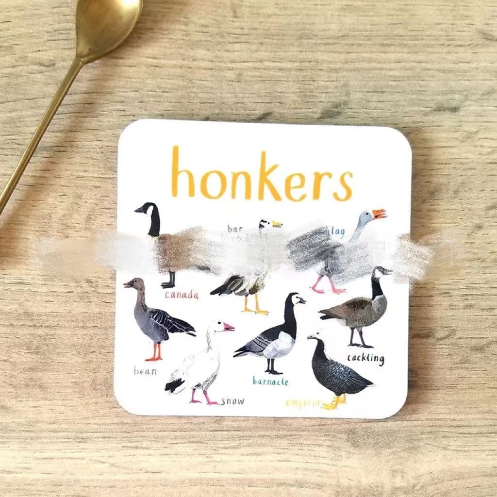 image-Bird Pun Coasters Fun Square Drink Coaster For Children Wooden And PVC Cup Mats Home Kitchen Decor