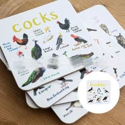 image-Bird Pun Coasters Fun Square Drink Coaster For Children Wooden And PVC Cup Mats Home Kitchen Decor
