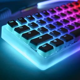 image-Double Skin Milk Pudding Transparent Key Cap Closed PBT Two Color OEM No Water Mouth 61 68 84 87 104 Etc