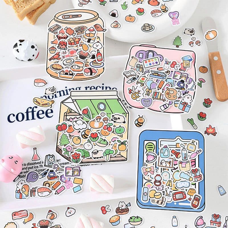 image-Sticker Pack Little Life Home Series Hand-painted Cartoon Hand Tent Stickers 100 Sheets