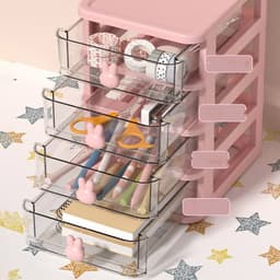 image-Desktop Storage Box Small Drawer Type Children's Hair Clip Headwear Organizing Box