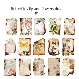 image-Sugar Poem Retro Anomalous Burnt Material Paper Burnt Fragments Series