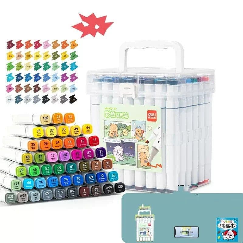 image-Quick-drying Opaque Art Brush Color Double-head Watercolor Pen
