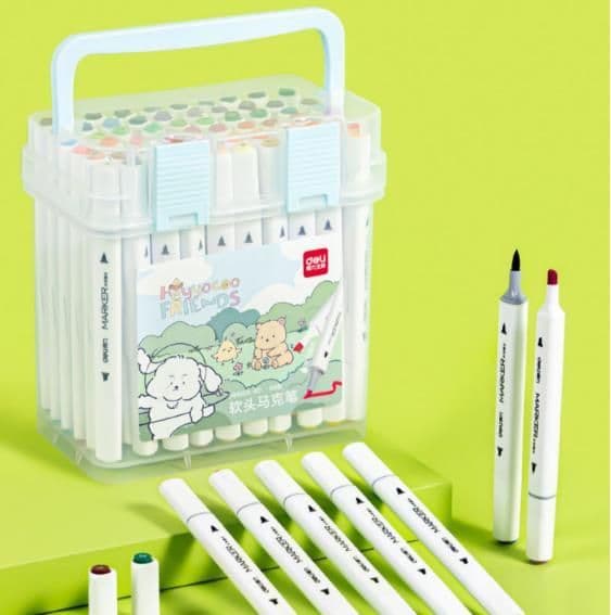 image-Quick-drying Opaque Art Brush Color Double-head Watercolor Pen