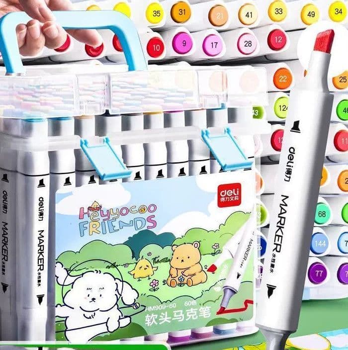 image-Quick-drying Opaque Art Brush Color Double-head Watercolor Pen