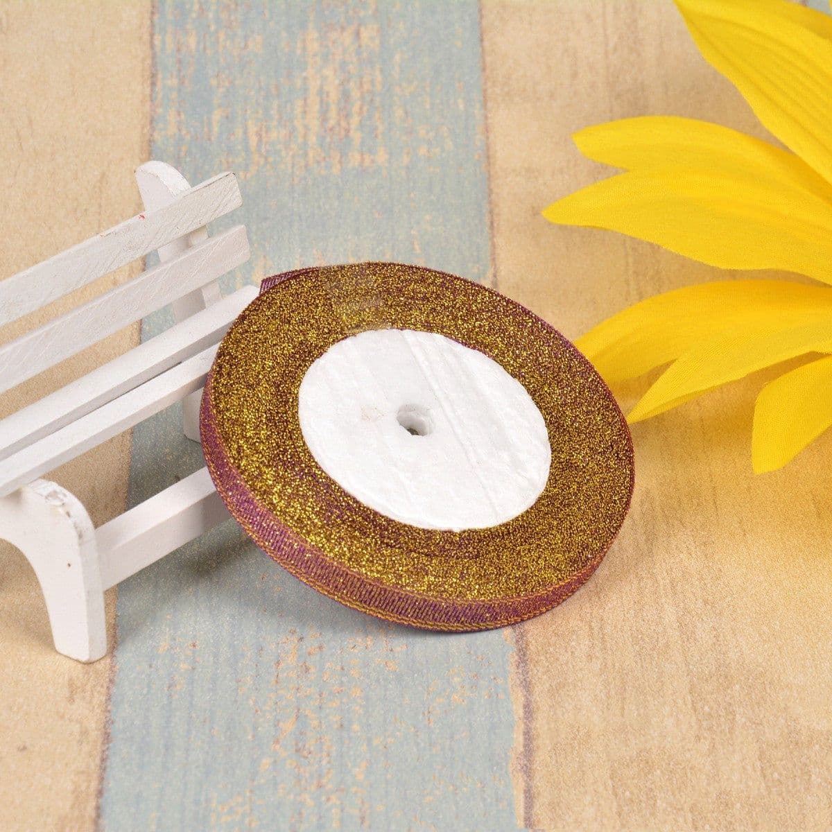 image-1cm Colorful Green Onion With 3 Points Ribbon Bow Gold Silk Silver Polyester Ribbon
