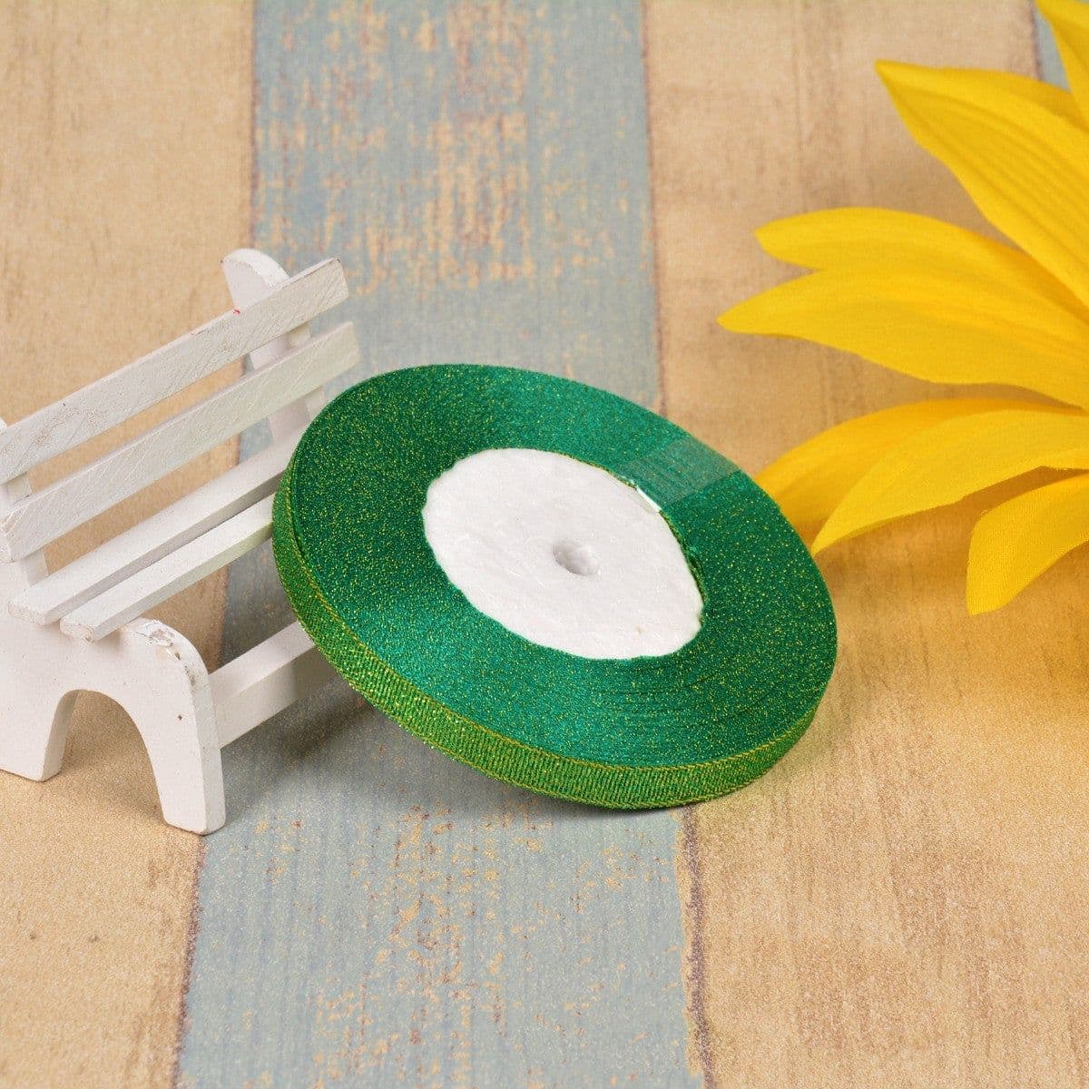 image-1cm Colorful Green Onion With 3 Points Ribbon Bow Gold Silk Silver Polyester Ribbon