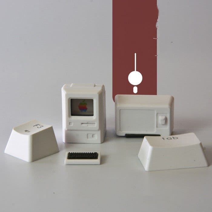 image-Macintosh Styling Retro Personality Transparent Key Cap