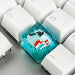 image-Scenery Koi Backspace Resin Keycaps For Cherry Mx Switch