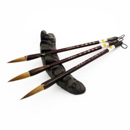 image-Wolf Hao Large And Small Block Steel Rod Brush Longfeng Painting And Calligraphy Set