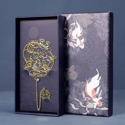 image-Twelve Constellations Series Metal Bookmark Brass Hollowed Out