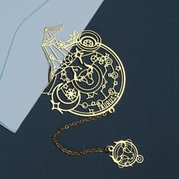 image-Twelve Constellations Series Metal Bookmark Brass Hollowed Out
