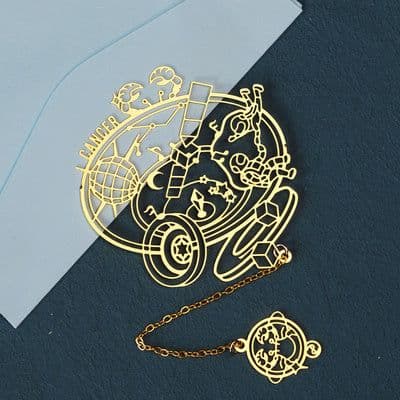 image-Twelve Constellations Series Metal Bookmark Brass Hollowed Out