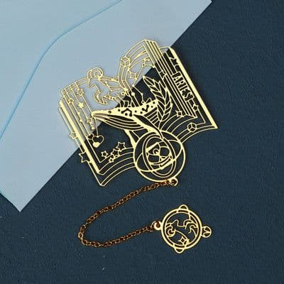image-Twelve Constellations Series Metal Bookmark Brass Hollowed Out
