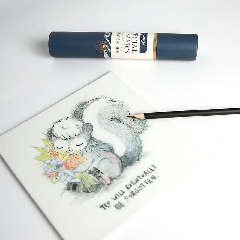 image-Pottery Underglaze Color Pencil Water-soluble Pencil Drawing Blank