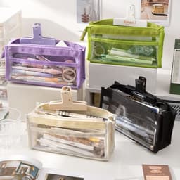 image-Large Capacity Six-layer Transparent Pen Bag Stationery For Primary School Students